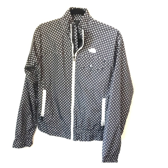 north face polka dot jacket